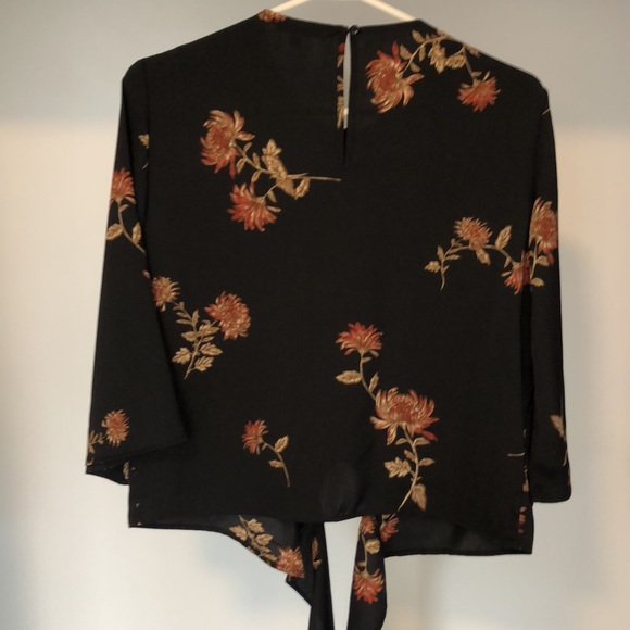 Floral Tie-Front Blouse from Dynamite - Picture 2 of 8